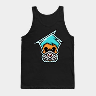 Skull with elastomeric respirator Tank Top